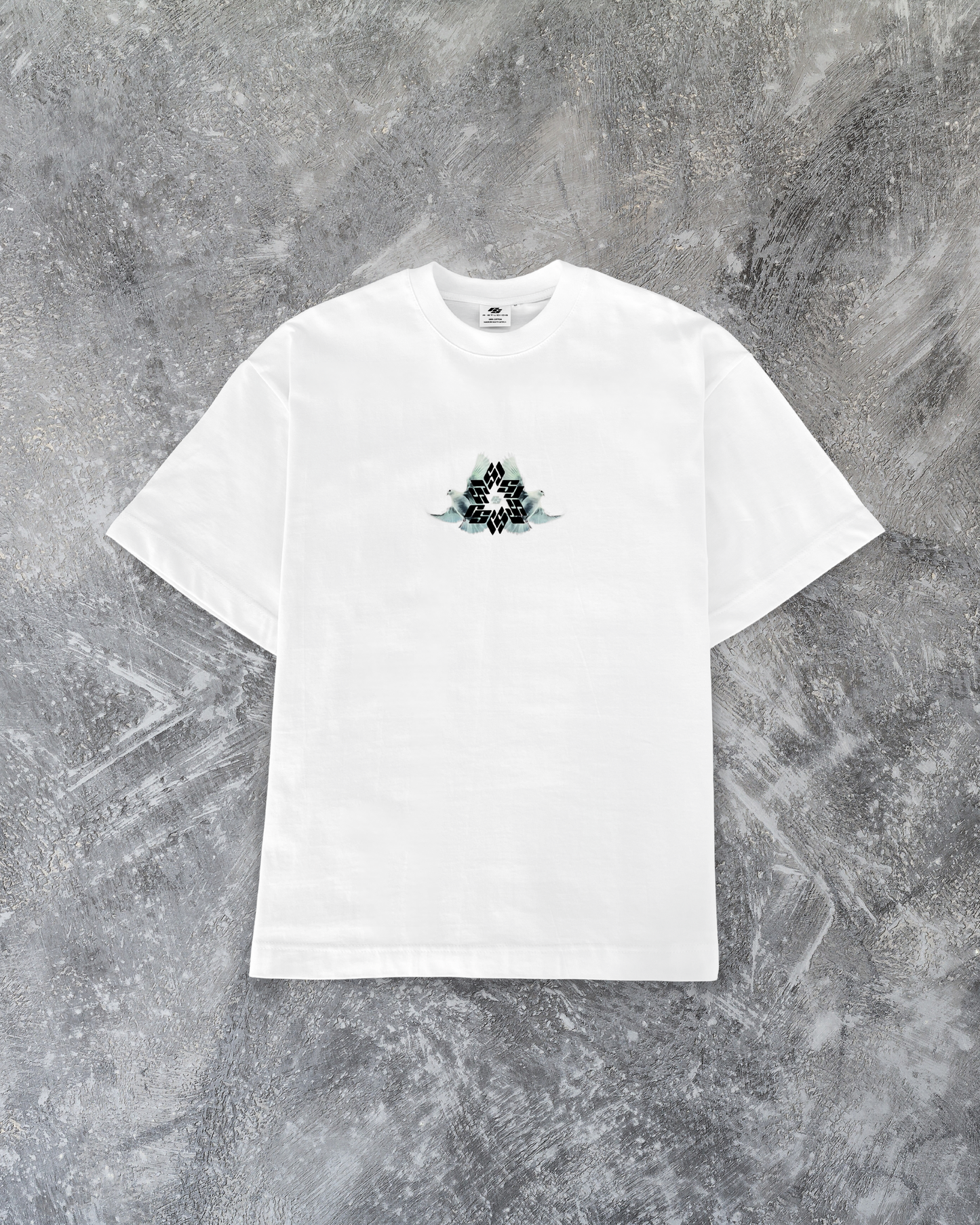 White 'DOVE' Oversized Tee